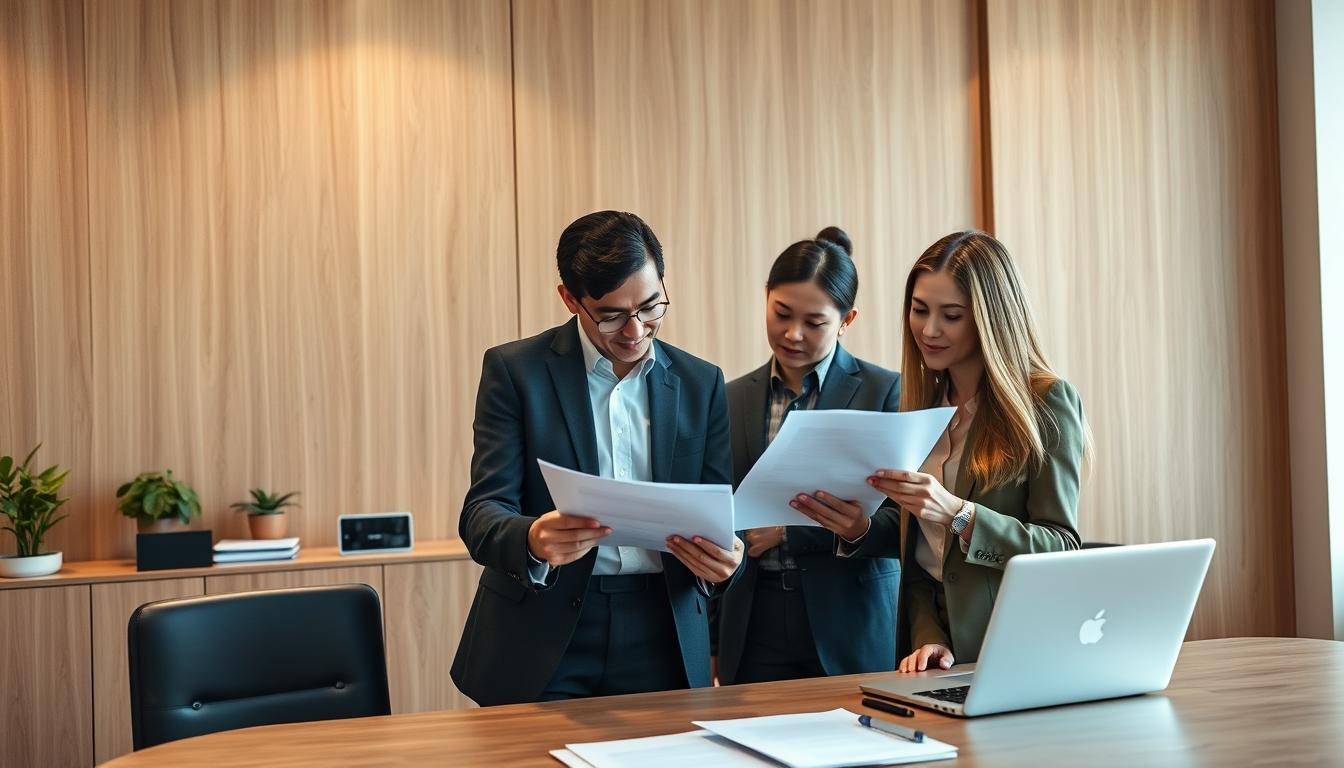 Senior legal team and family support